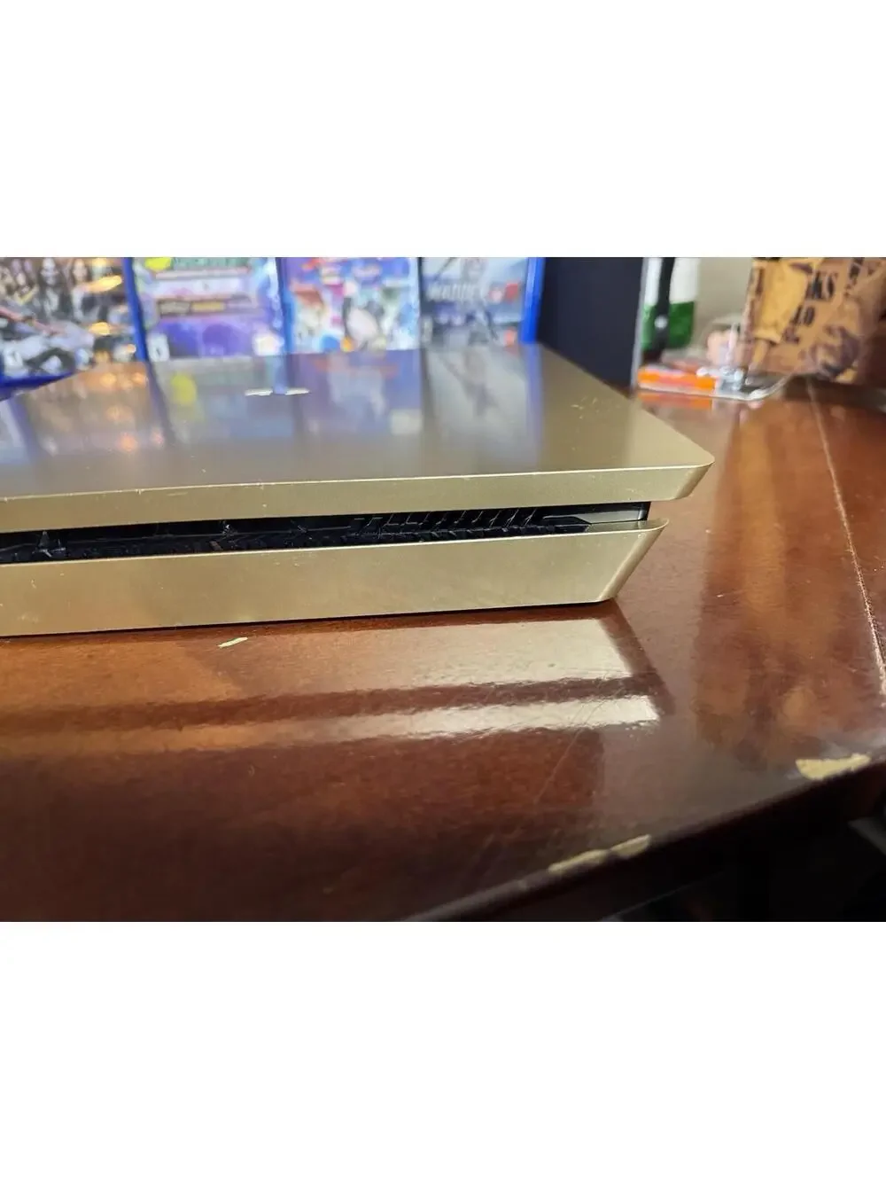 Sony PlayStation 4 PS4 Slim 1TB Gold Console CUH-2015B w/ 2 Gold Controllers